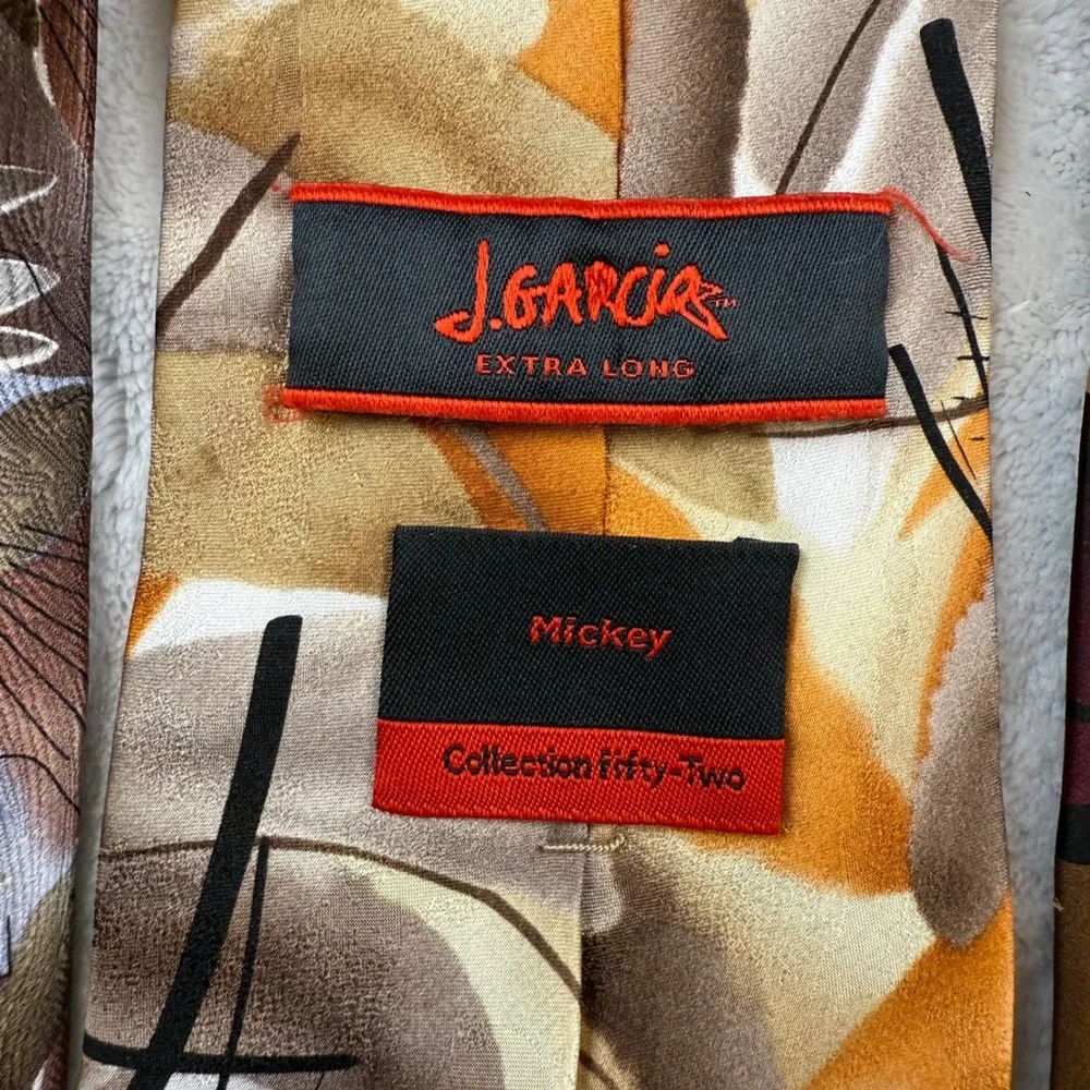 J Garcia Collection Lot of 4 Mens Ties Abstract‎ Pattern Silk Blend